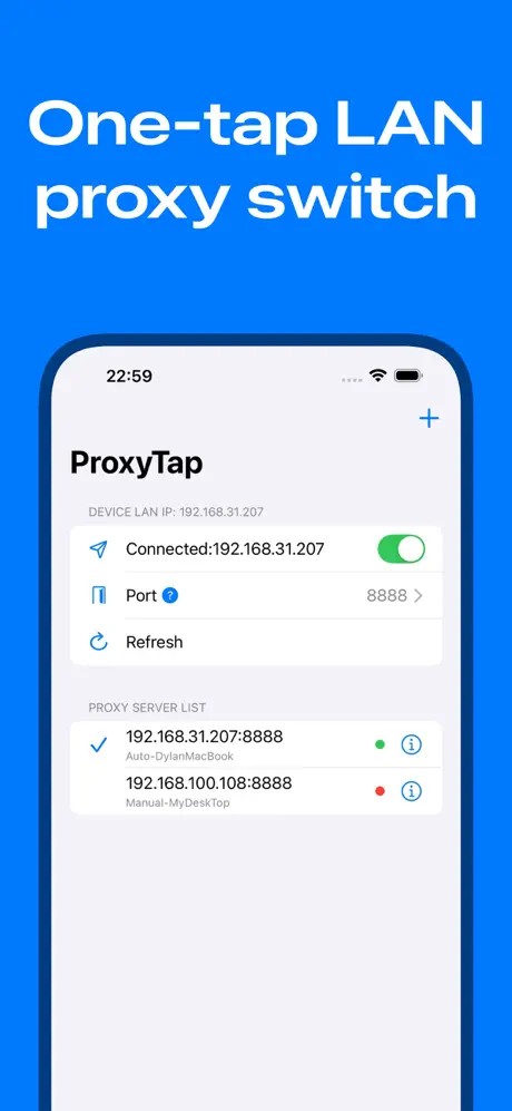 ProxyTap App Screenshot 1